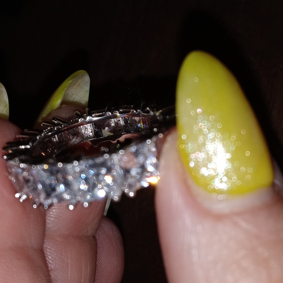 Sterling 925 CZ Ring, Sz 8 - Picture 10 of 13